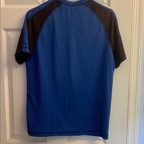 Men's Hang Ten Medium Blue and Black Swim Shirt - Picture 3 of 5